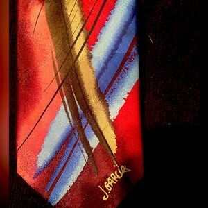 Great looking J.Garcia tie, bright red, pink, purple=awesome!